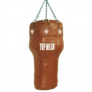 Tufwear bokszak met hoek bruin leer classic 122 cm / 35 kg